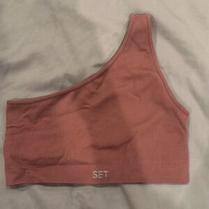 SET active office shoulder sports bra top